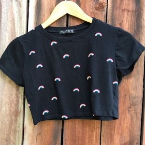 Rainbow pride crop top